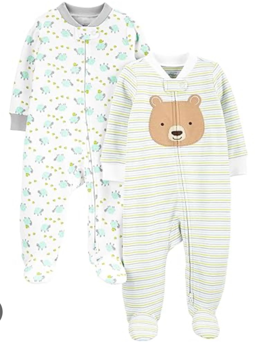 Simple Joys by Carter's Baby Footie Onesies Bear & Turtle (0-3 Months)